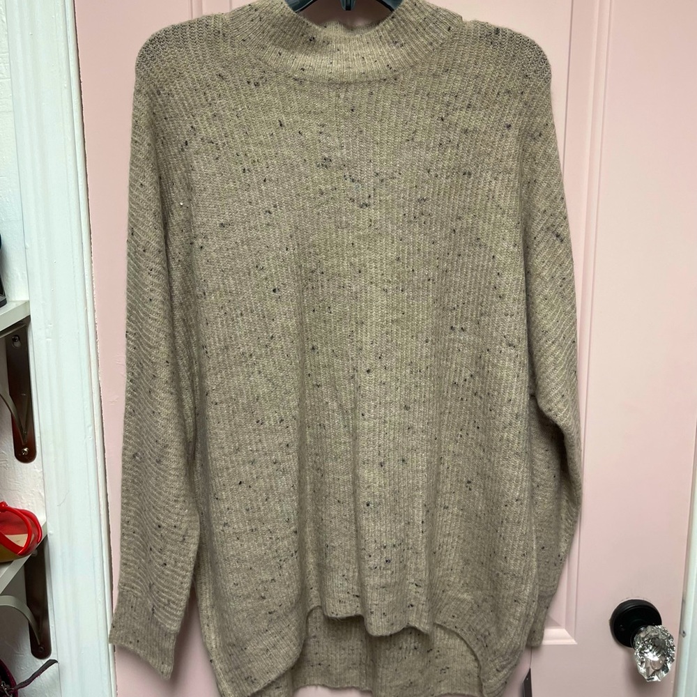 NWT mock neck tan sweater